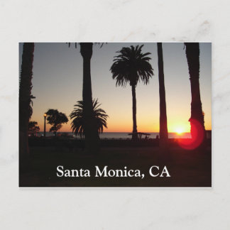 Sunset in Santa Monica, CA Vykort