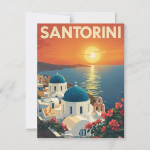 Sunset in Santorini Vykort