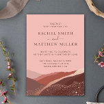 Sunset in the hills mountains rose pink dusty inbjudningar<br><div class="desc">Sunset in the hills mountains rose pink dusty Invitation</div>