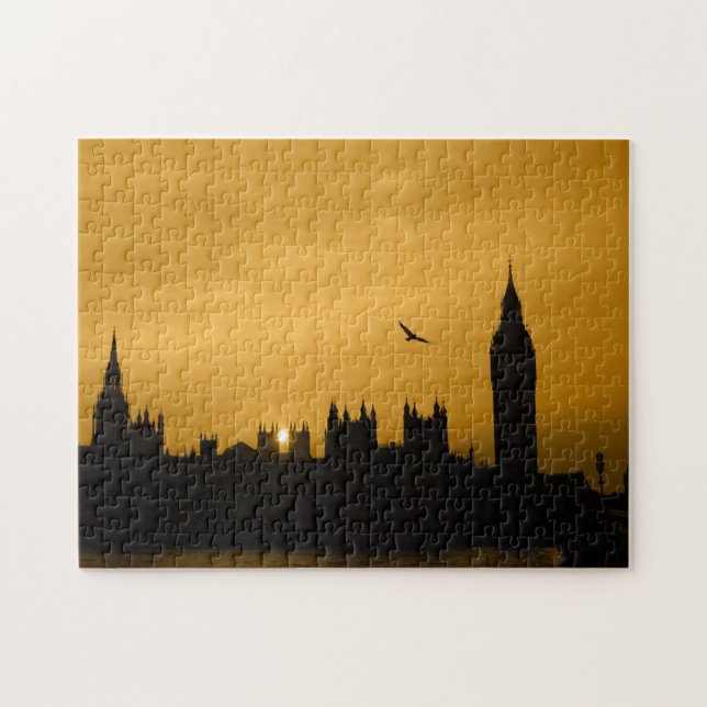 Sunset in Westminster - Big Ben-London-Puzzle Pussel (Horisontell)