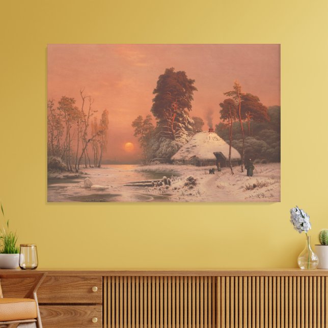  Sunset in winter  Canvastryck (Insitu (Vardagsrum))