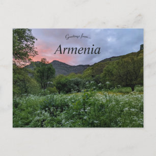 Sunset in Yeghegis Armenia Vykort