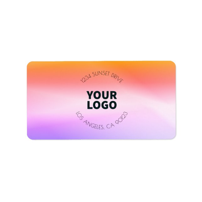 Sunset Inspired Ombre | Returadress eller produkt Adressetikett (Framsidan)