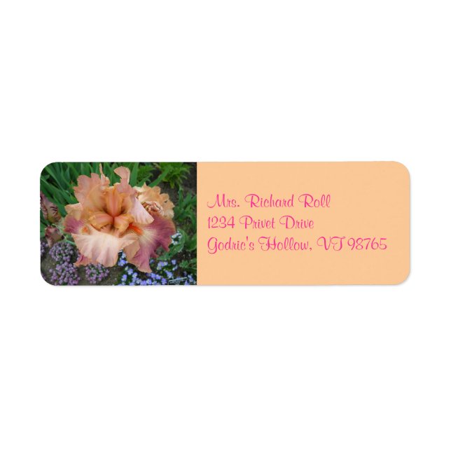 Sunset Iris-Returetiketter Returadress Etikett (Framsidan)