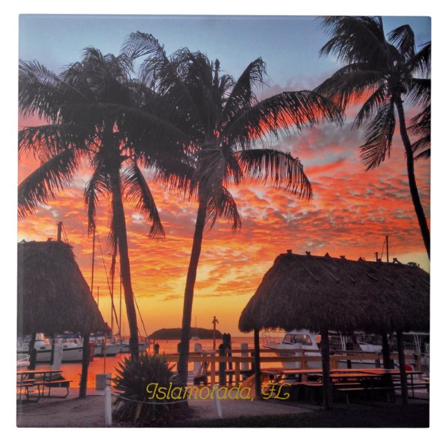 Sunset Islamorada, Florida Kakelplatta (Framsidan)