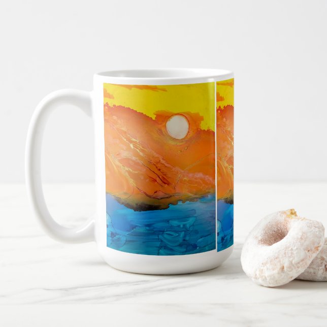 Sunset Island Kaffemugg (Med munk)