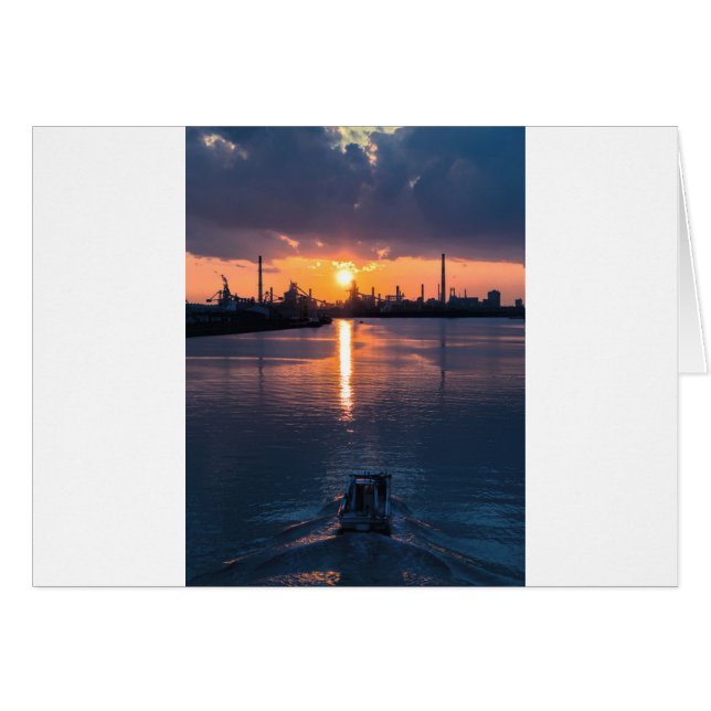 Sunset Japan Himlar Hälsningskort (Framsidan Horizontal)