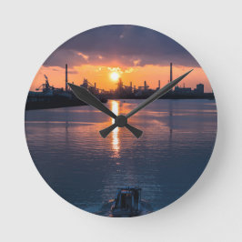 Sunset Japan Himlar Rund Klocka