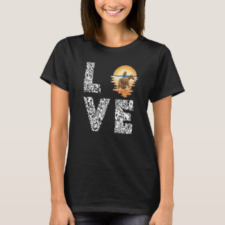 Sunset Kärlek Horseback Rider Horse T Shirt