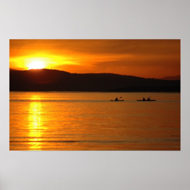 Sunset Kayak Poster (Framsidan)