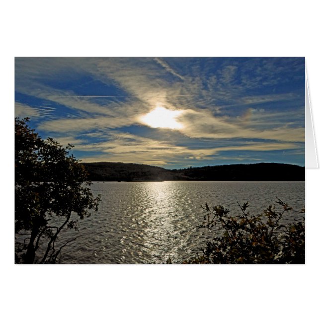 Sunset Kolob Reservoir Utah Blank Greeting Card Hälsningskort (Framsidan Horizontal)