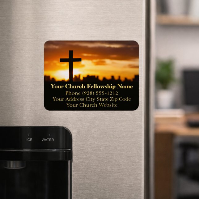 Sunset Kor2 Church Pastor Affärskort Magnet (Skapare uppladdad)