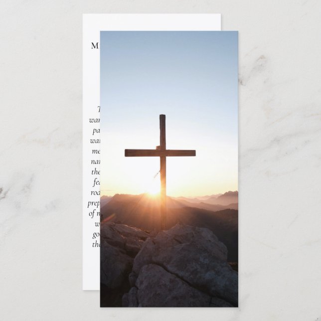 Sunset Kor Prayer Memorial Bookmark (Fram/baksida)