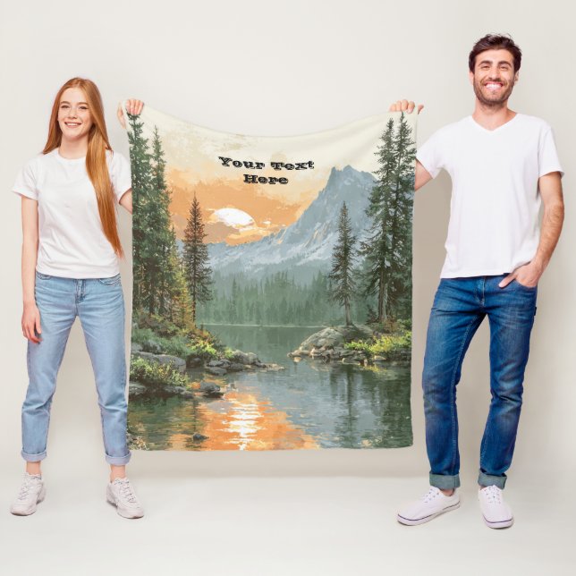 Sunset Lake Fleecefilt (På plats)