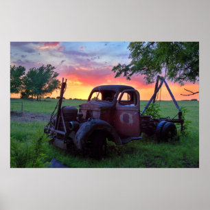 Sunset Lastbil Poster