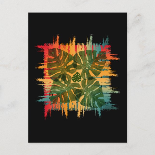 SUNSET LEAFY TROPICAL VYKORT (Framsida)