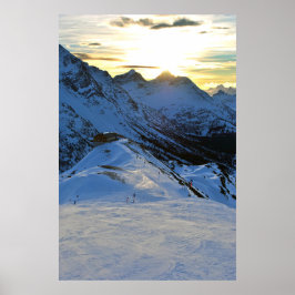 Sunset Lech am Arlberg Austria Alpernas Austria Ph Poster