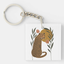 Sunset Leopard - Botaniskt jungle Art