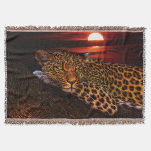 Sunset Leopard Filt