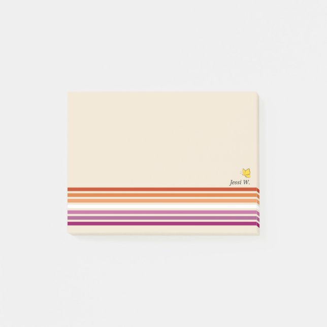 Sunset Lesbiska Flagga Anteckningar Post-it Block (Framsida)