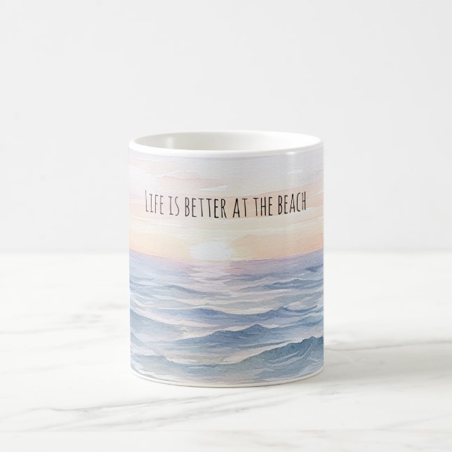 Sunset Life is Better at the Beach Kaffemugg (Center)