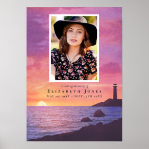 Sunset Lighthouse Firande of Life Poster