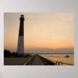 Sunset Lighthouse Poster