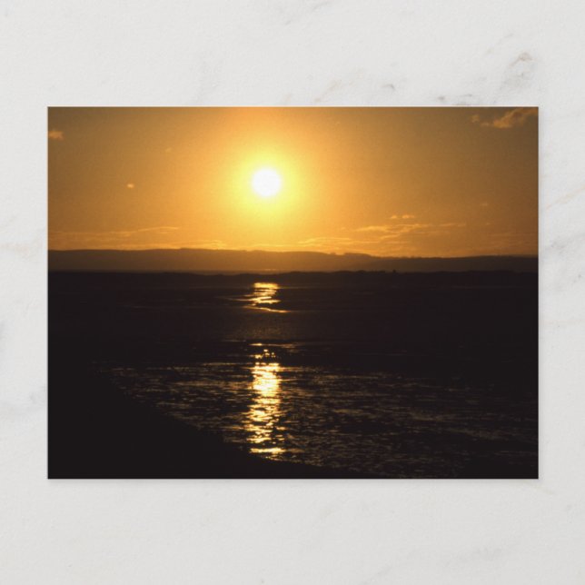 Sunset, Lindisfarne, England - vykort (Framsida)