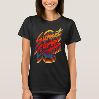 Sunset Manar Curve För manar kvinnor T Shirt