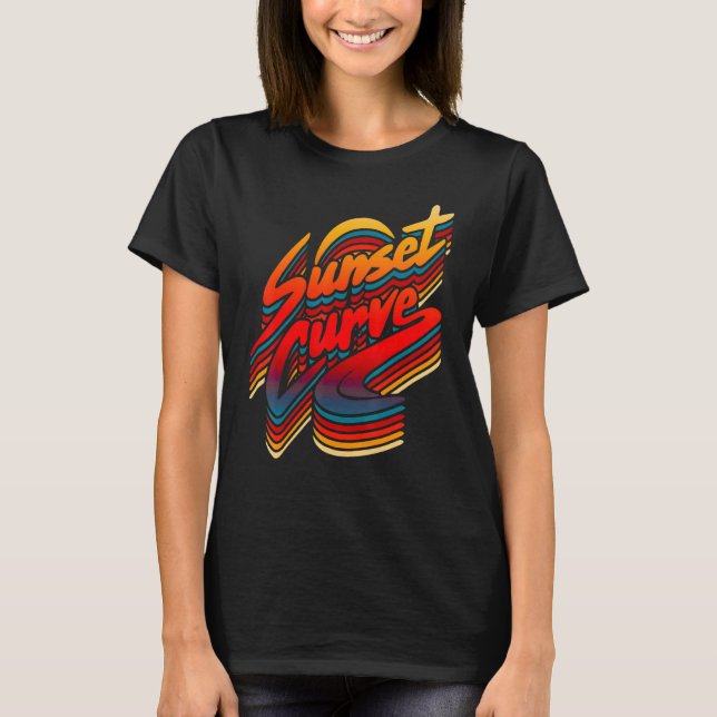 Sunset Manar Curve För manar kvinnor T Shirt (Framsida)