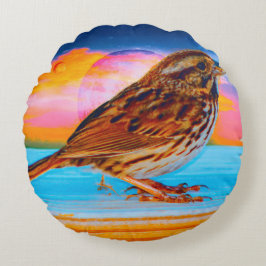 Sunset Melody Rund Kudde