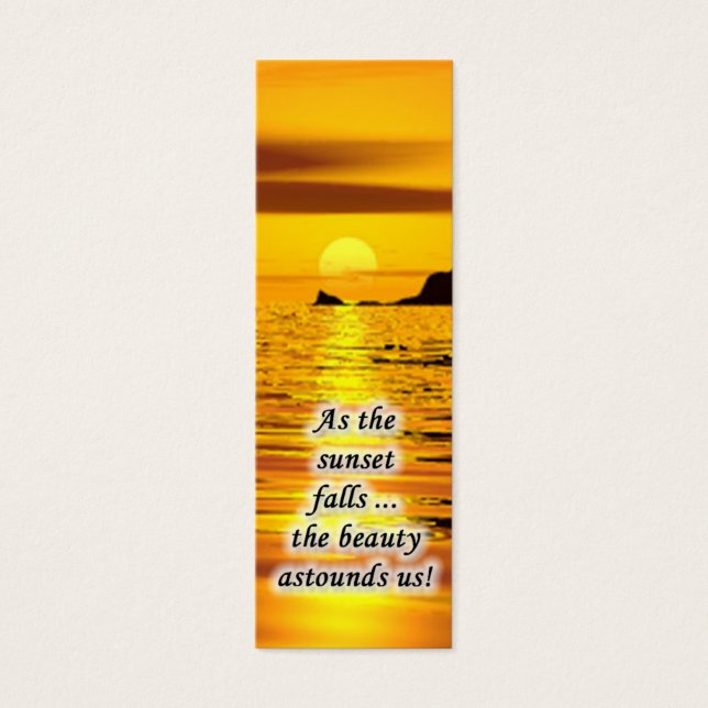 Sunset Mini Bookmark Litet Visitkort (Framsidan)