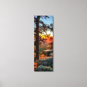 Sunset Mogollon Rim Arizona Gräs Träd 12 x 36 Canvastryck