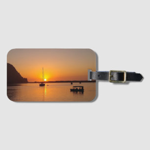 Sunset Morro Bay Sailboat Bagagebricka