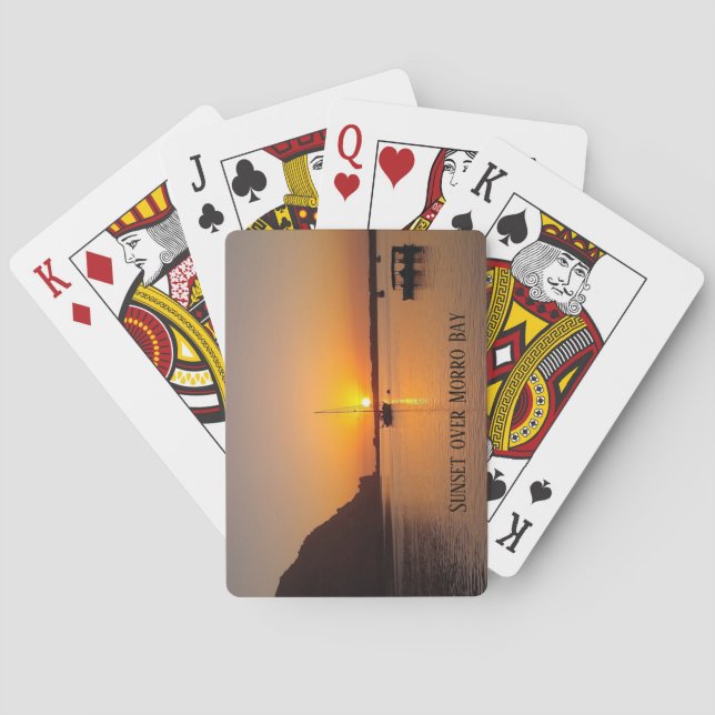 Sunset Morro Bay Sailboat Casinokort (Baksidan)