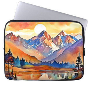 Sunset Mountain Art Design Laptop Fodral
