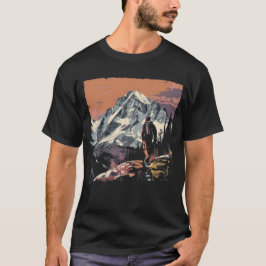 Sunset Mountain Hiking T Shirt