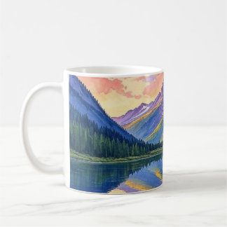 Sunset Mountain Ligcape Coffee Mugg