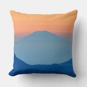 Sunset Mountain Ligcape i Orange och Blue Kudde