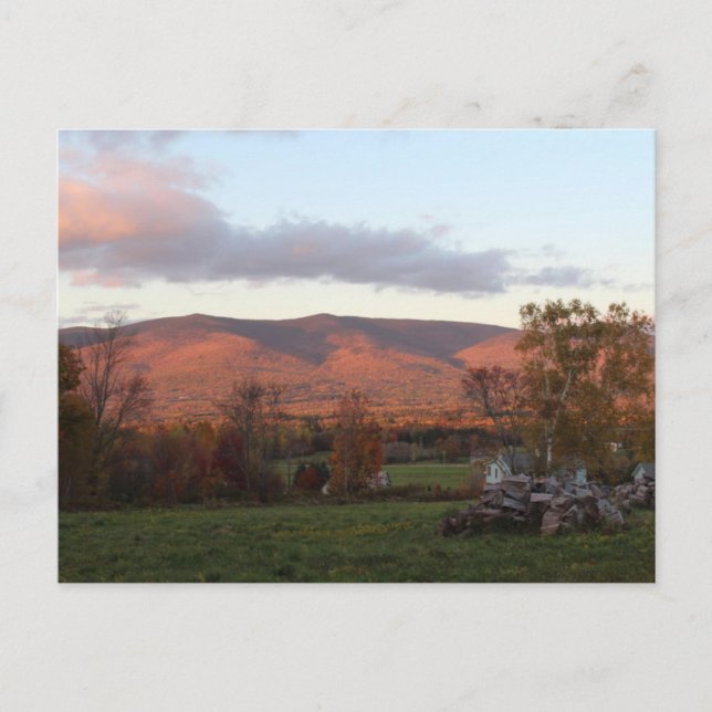 Sunset Mountain Scenery Puzzle Vykort (Framsida)