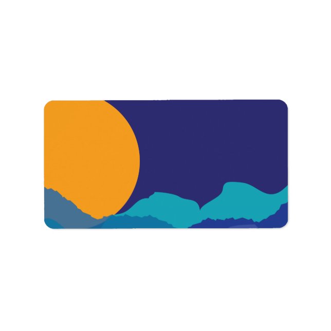SUNSET & MOUNTAINS Skriv ut din egen etikett Adressetikett (Framsidan)