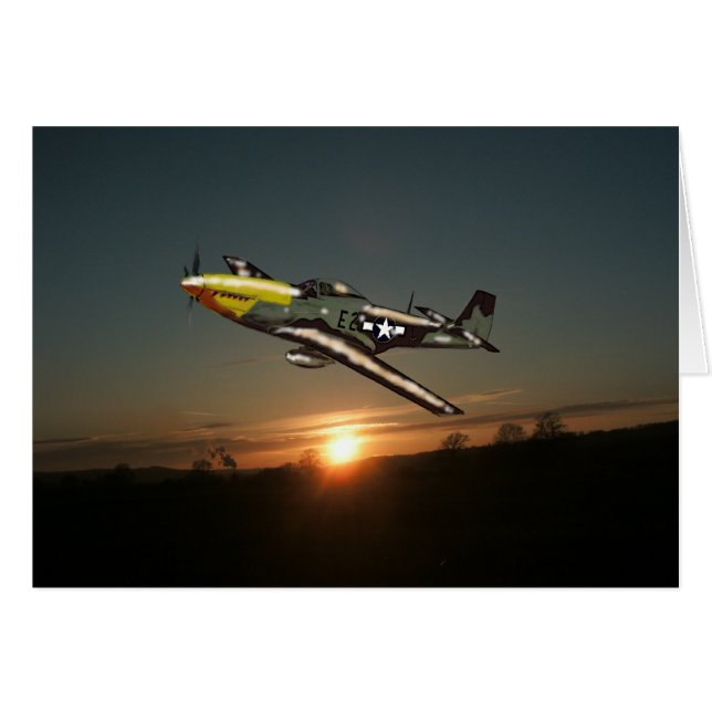 Sunset Mustang Hälsningskort (Framsidan Horizontal)