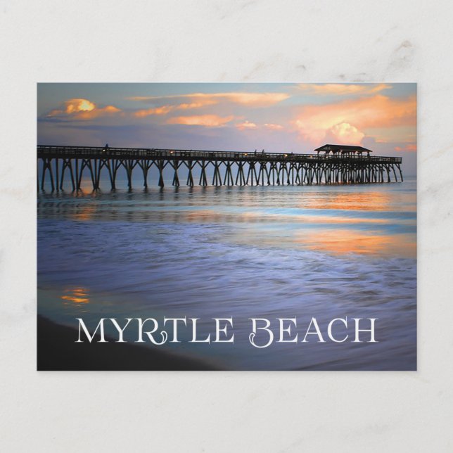 Sunset Myrtle Beach, South Carolina Postcard, USA Vykort (Framsida)