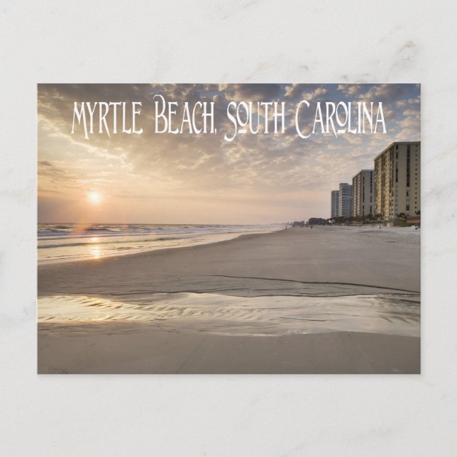 Sunset Myrtle Beach, South Carolina Postcard, USA Vykort (Framsida)