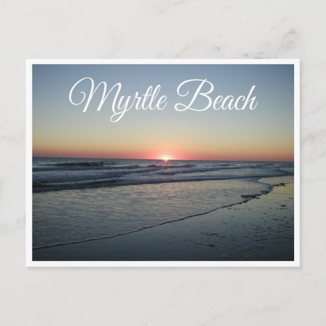 Sunset Myrtle Beach, South Carolina Postcard, USA Vykort (Framsida)