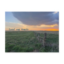 Sunset nära Amarillo Texas