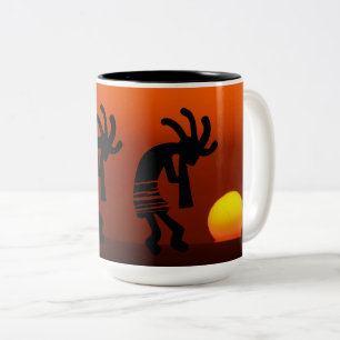 Sunset Native American Kokopelli Coffee Mugg