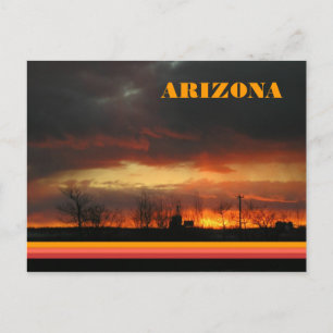 Sunset nature arizona liggande vykort