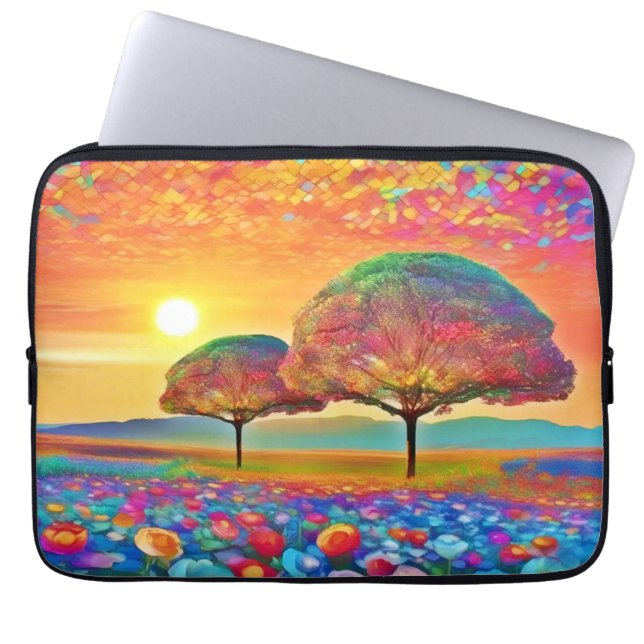 Sunset Nature's Kaleidoscope Laptop Fodral (Framsidan)