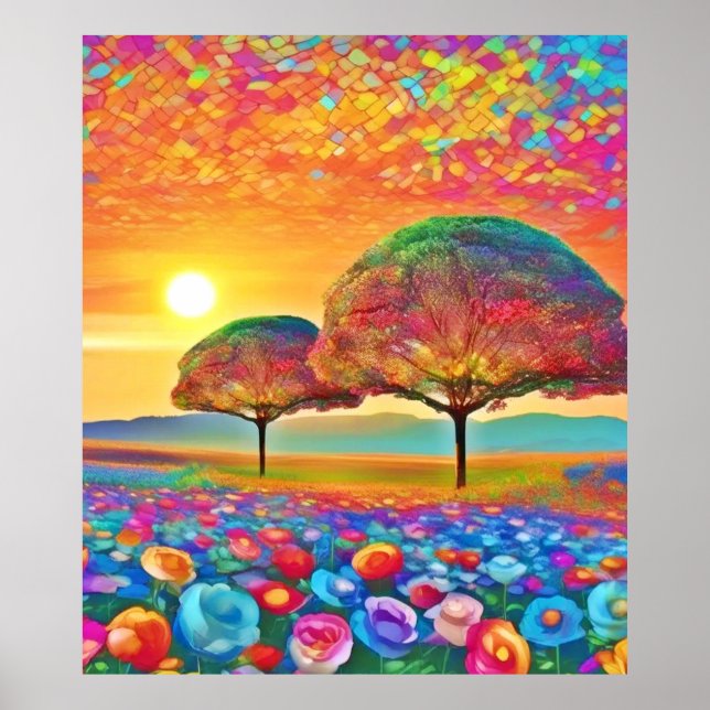Sunset Nature's Kaleidoscope Poster (Framsidan)